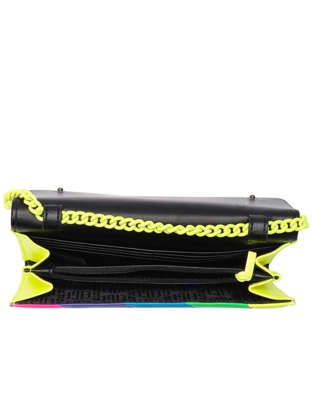 Kurt Geiger London Brixton Neon Rainbow Chain Wallet NWOT - Picture 9 of 9